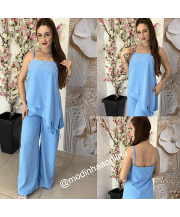 Conjunto Elizabeth Azul Bebê