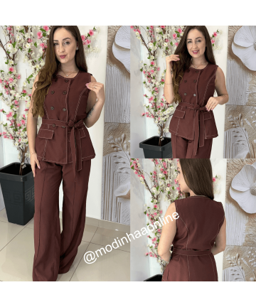 Conjunto Eliza Marrom