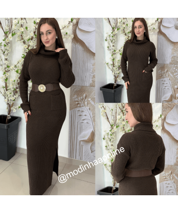 Vestido Gizeli Marrom