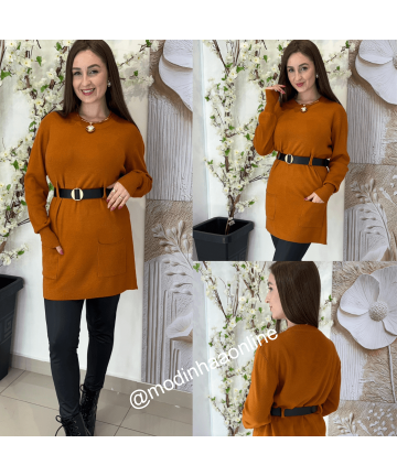 Poncho Alice Terracota