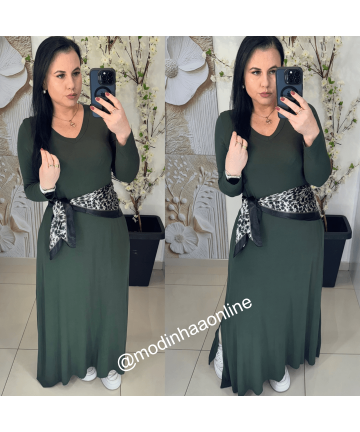 Vestido Ariela Verde Militar Vestido Ariela Verde Militar