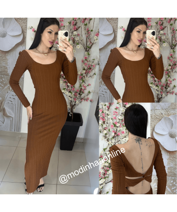 Vestido Ariel Marrom
